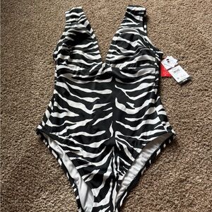 Sofia Vargara Zebra Print One-Piece Swimsuit